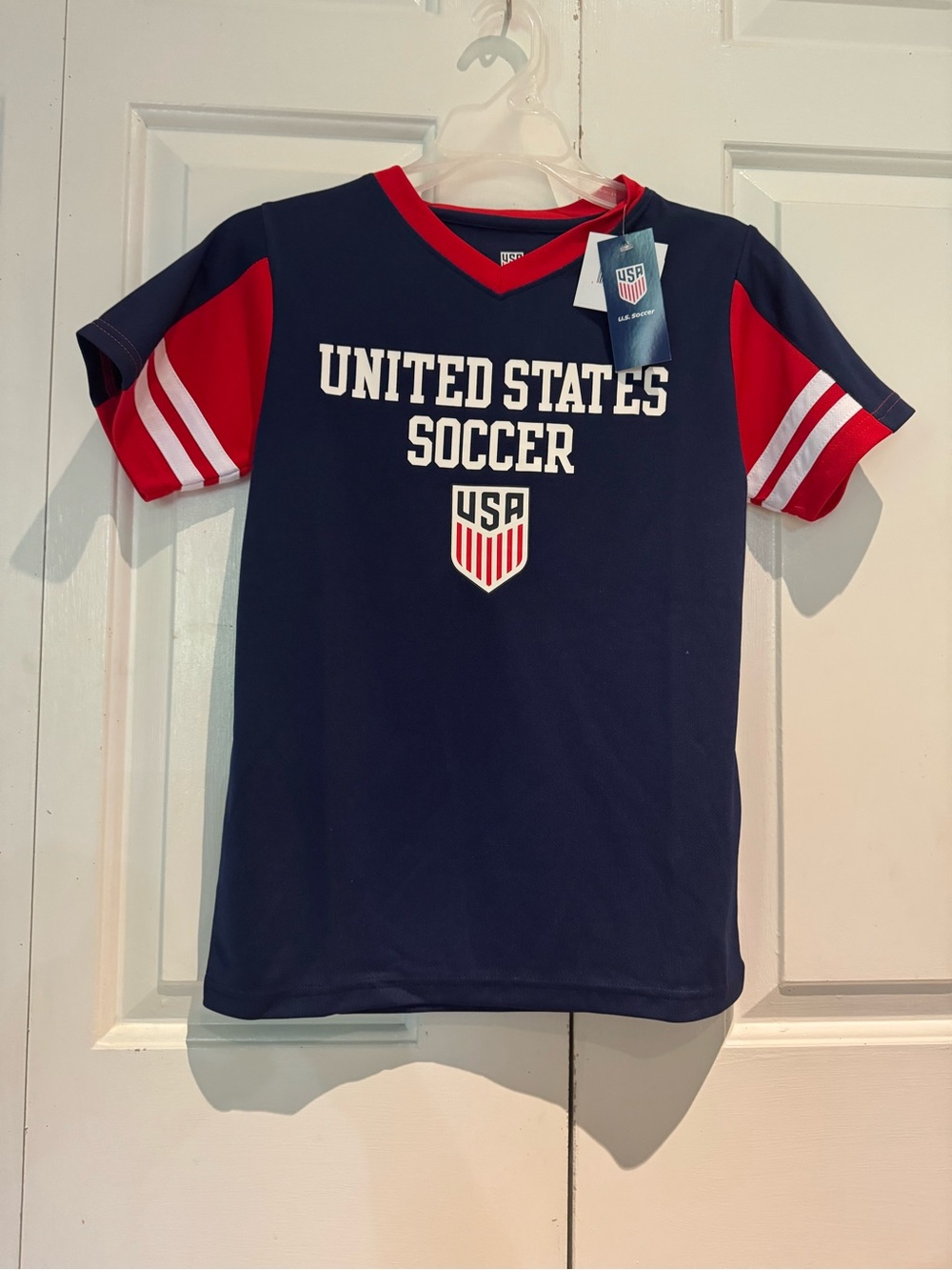 United States Soccer Kids' Navy and Red Jersey Tee size xsmall 
Size 4/5